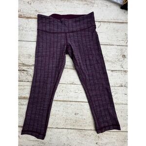Lululemon purple gray zig zag leggings full length  Not Sure Of Size